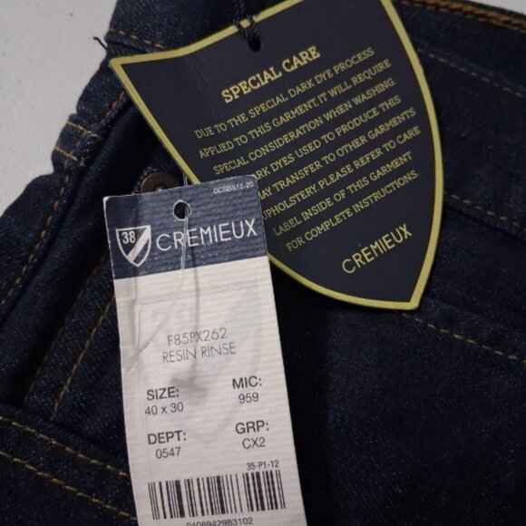 NWT Cremieux Jeans Mens Madison Classic Fit Resin Rinse Comfort Stretch 40x30 - Picture 5 of 9